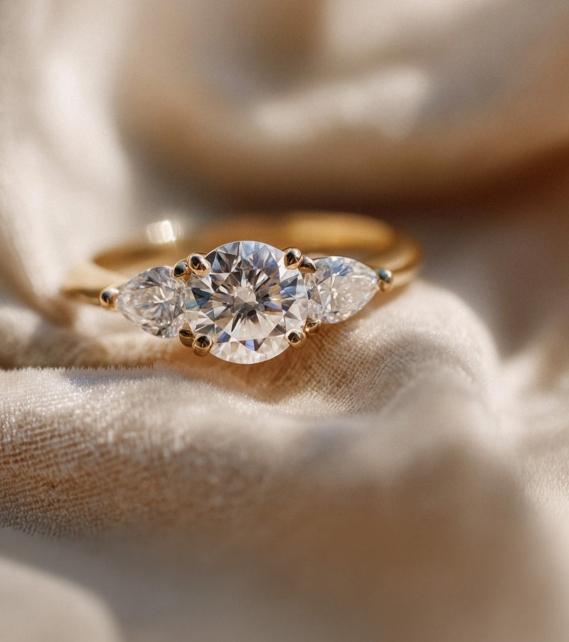 Three Stone Lab Grown Diamond Engagement Rings