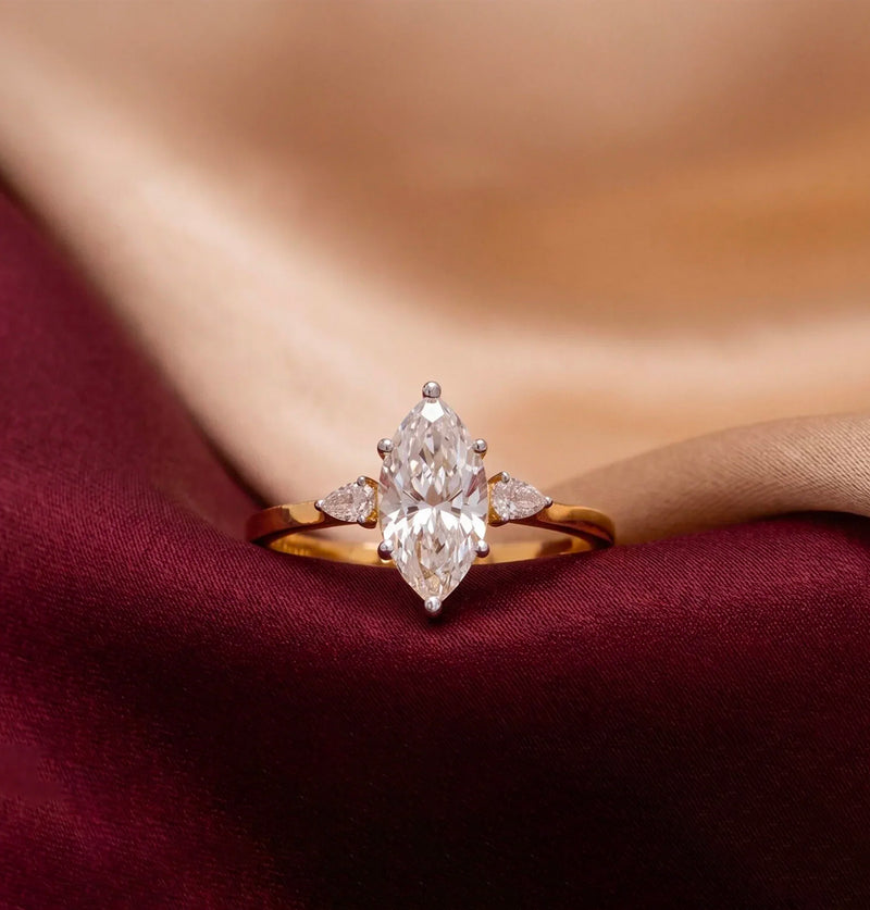 Three Stone Lab Grown Diamond Engagement Rings