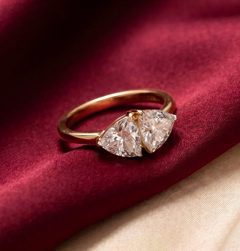 Trillion Cut Lab Grown Diamond Engagement Rings