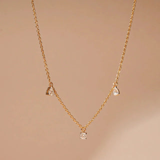 Set of 2|Pear-Shaped Lab Grown Diamond Jewelry Set | Stud Earrings & Pendant Chain