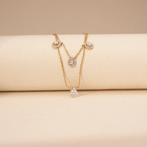 Celestial Floating Halo Diamond Necklace
