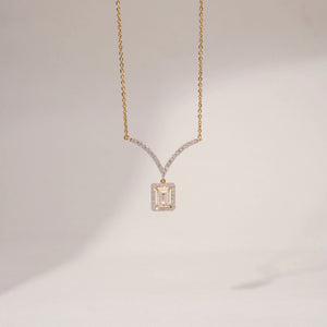 Luxury Geometric Sparkle Diamond Necklace