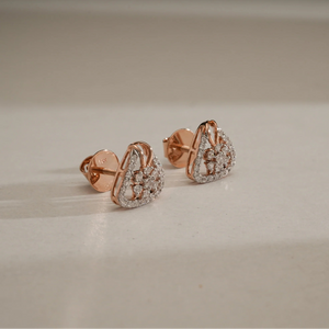 Layered Spark Triangle Drop Earrings