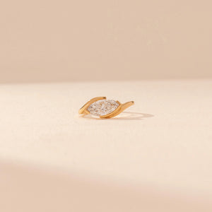 Delicate Twist Pear Diamond Ring