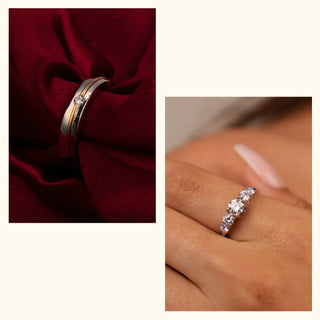 Set of 2|Urban Edge Lab Grown Diamond Jewelry Set | Men’s Ring & Engagement Ring