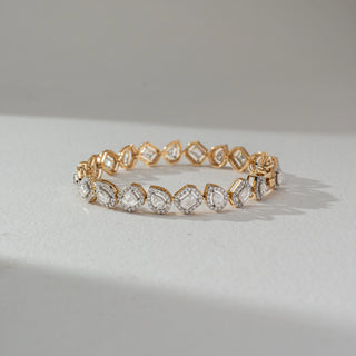 Elegant Mixed Shape Diamond Bracelet