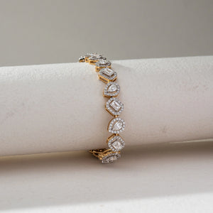 Elegant Mixed Shape Diamond Bracelet