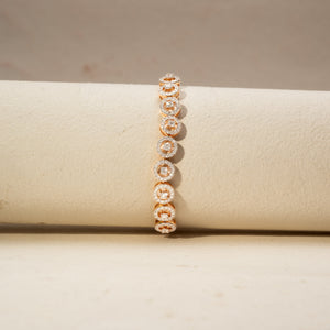 Radiant Halo Stone Charm Bracelet