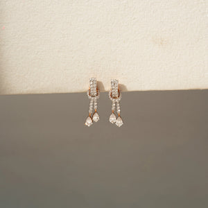 Elegant Diamond Tassel Drop Earring