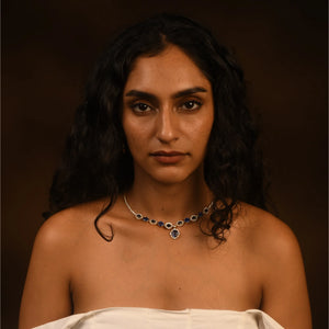 Sapphire Dewdrop Diamond Necklace