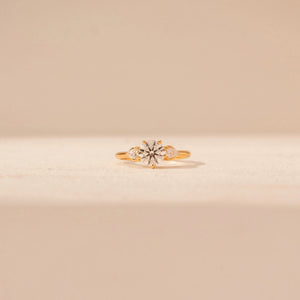 Elegant Petal Cluster Diamond Ring