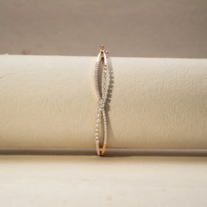 Sparkling Diamond Infinity Style Bracelet