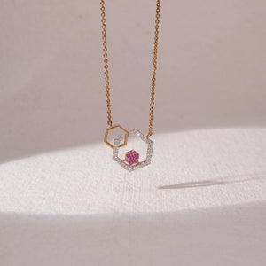 Soft Glow Pendant Diamond Necklace