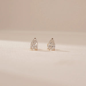 Brilliant Pear Shaped Diamond Earring