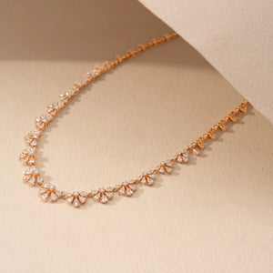 Celestial Leaf Cascade Diamond Necklace