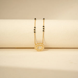 Regal Floral Halo Diamond Mangalsutra