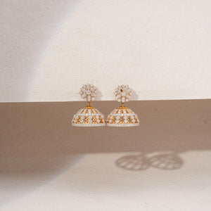 Royal Jhumka Bloom Diamond Earring
