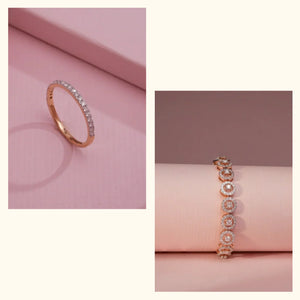 Set of 2|Vintage Loop Bracelet & Minimal Shine Band Set