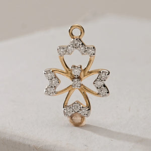 Elegant Petal Diamond Gold Pendant