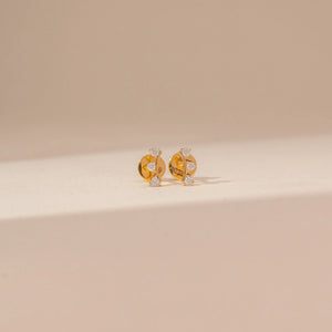 Delicate Triple Spark Diamond Earring