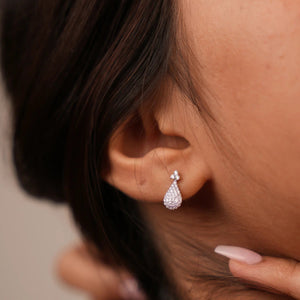 Blossom Raindrop Diamond Stud Earrings