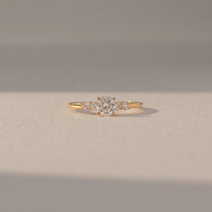 Radiant Oval Side diamond Ring