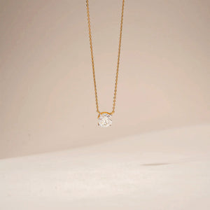 Petite Round Accent Diamond Necklace
