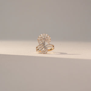 Polished Floral Bloom Diamond Ring