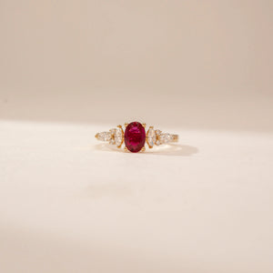 Royal Ruby Embrace Diamond Ring