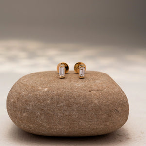 Stylish Crystal Block Stud Earring