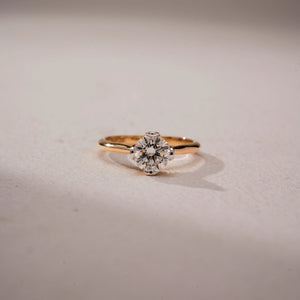 Luxe Floral Sparkle Fashion Ring