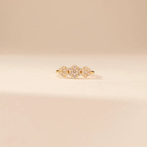 Charming Blossom Diamond Band Ring