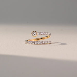 Elegant Open Wrap Diamond Ring