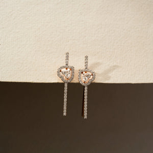 Radiant Bar Heart Style Earring