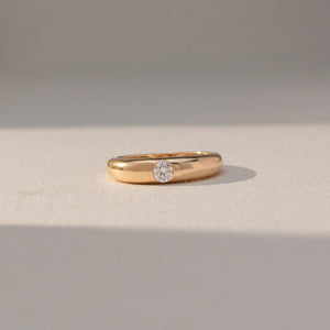 Minimal Dome Solitaire diamond Ring