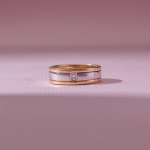 Elegant Square Stone Band Ring