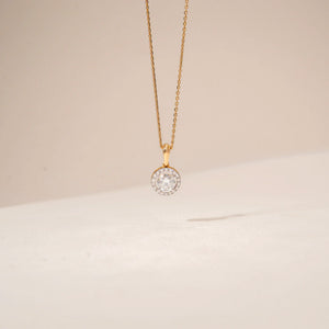 Round Centre Halo Diamond Pendant
