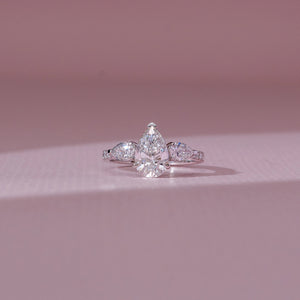 Pear Trio Classic Diamond Ring