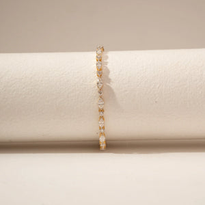 Marquise Round Alternating Diamond Bracelet