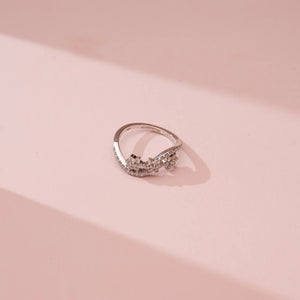 Floral Infinity Diamond Band Ring