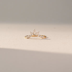 Floral Marquise Tiara Diamond Ring
