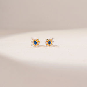 Blue Blossom Diamond Cluster Earring